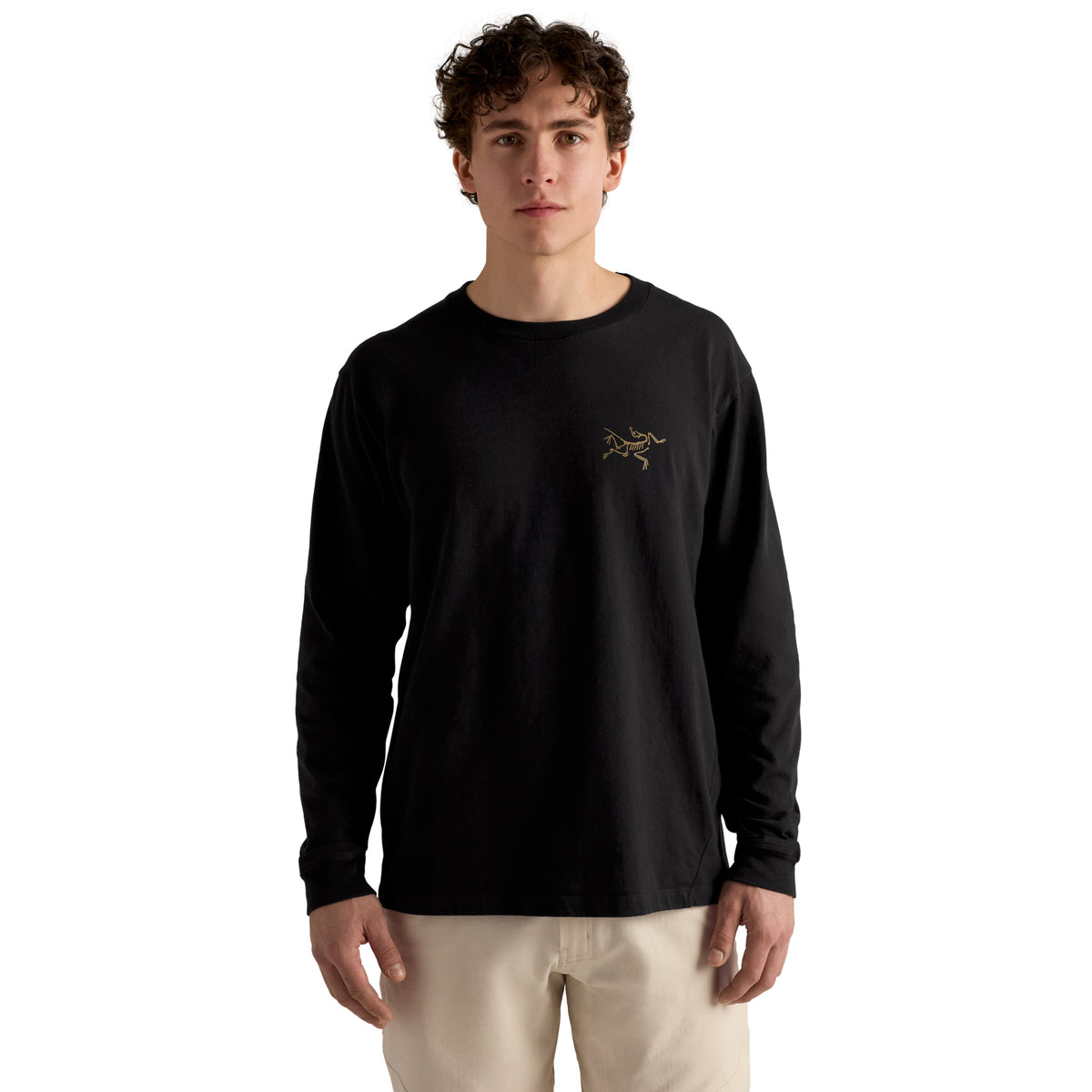 Men's Kragg Cotton Long-Sleeve T-Shirt - 24K Black