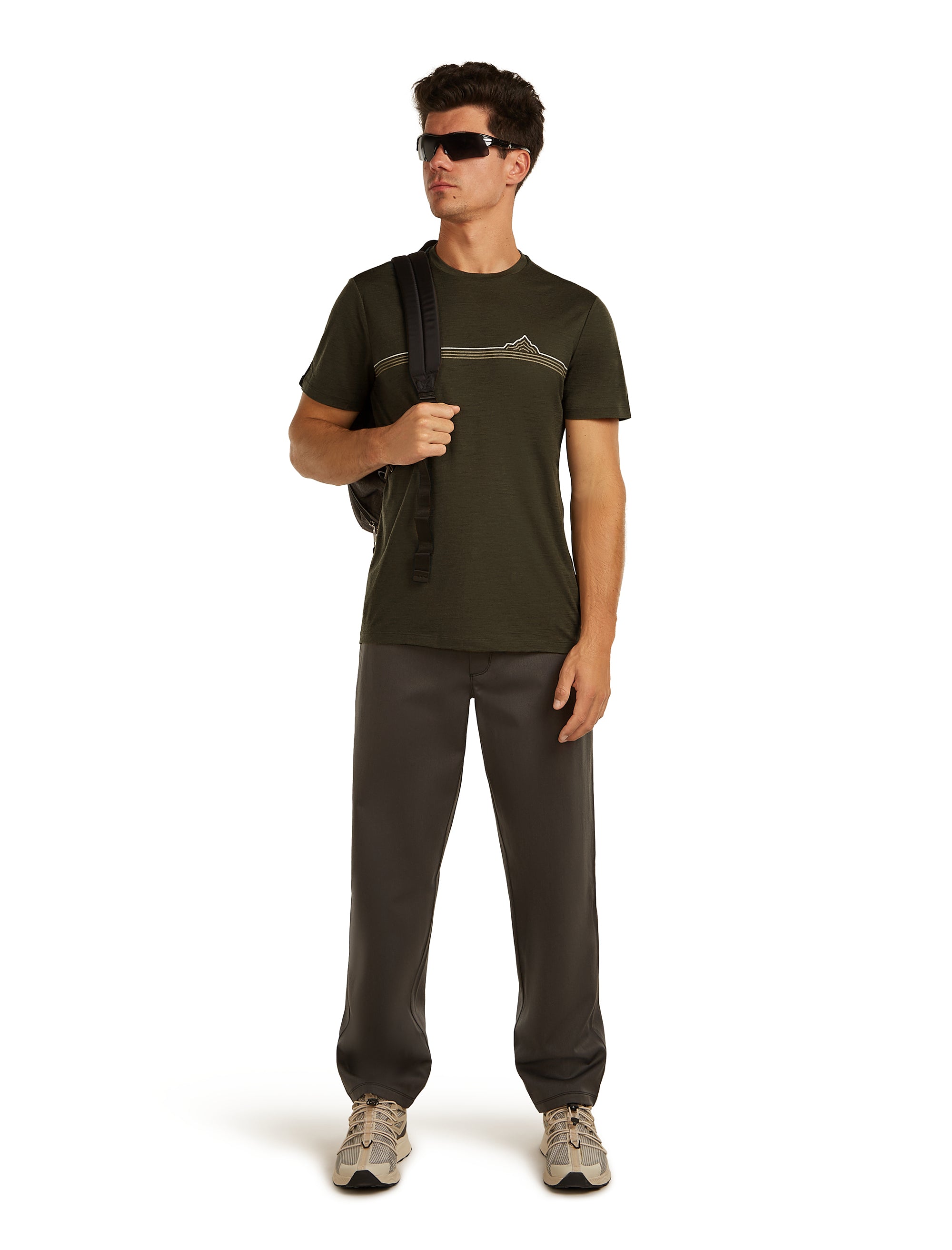 Men's 150 Tech Lite T-Shirt - Range Stripes / Green