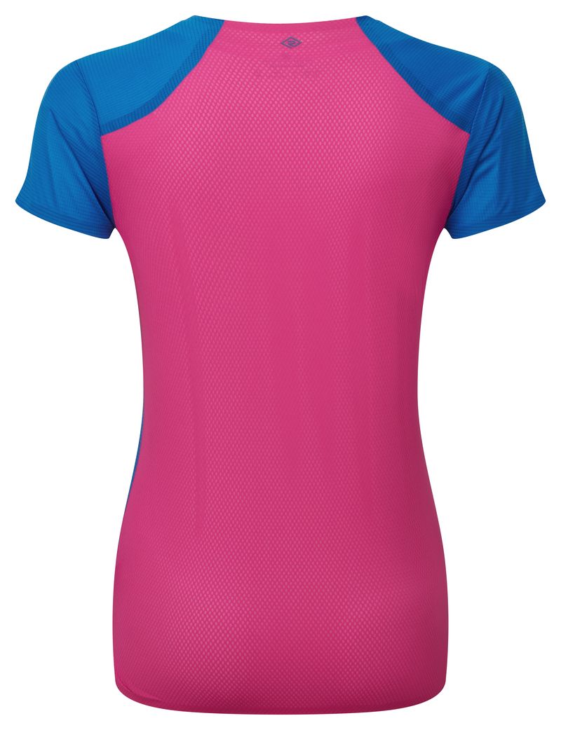 Women's Tech Race Short-Sleeve T-Shirt - Blue / Pink