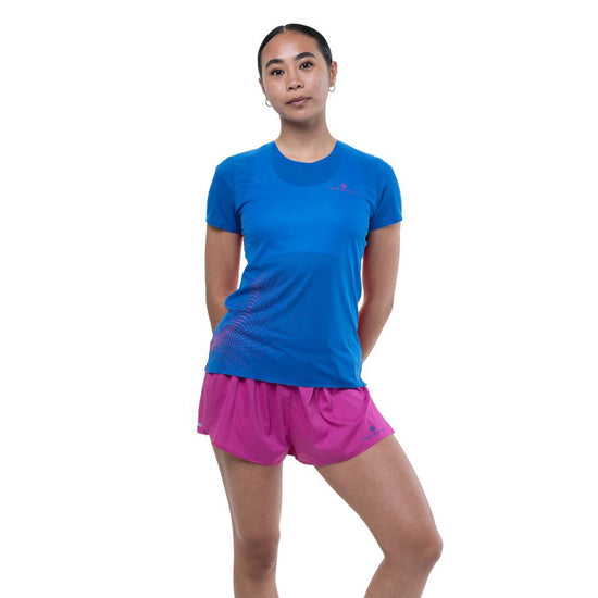 Women's Tech Race Short-Sleeve T-Shirt - Blue / Pink