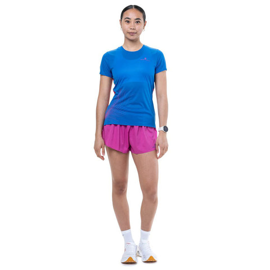 Women's Tech Race Short-Sleeve T-Shirt - Blue / Pink