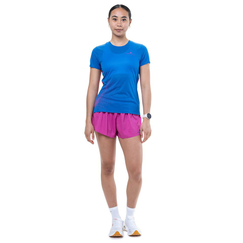 Women's Tech Race Short-Sleeve T-Shirt - Blue / Pink