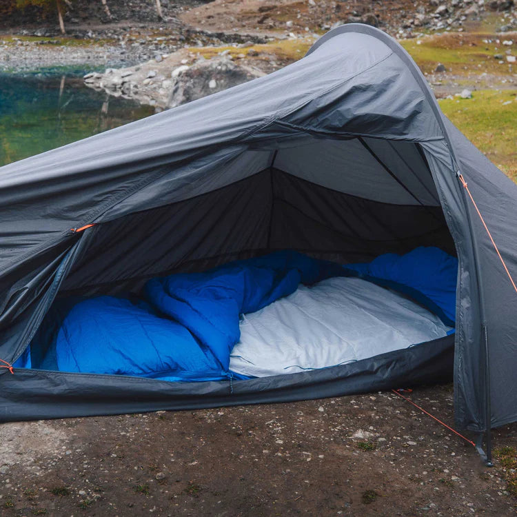 Cotton Rectangular Sleeping Bag Liner - Grey