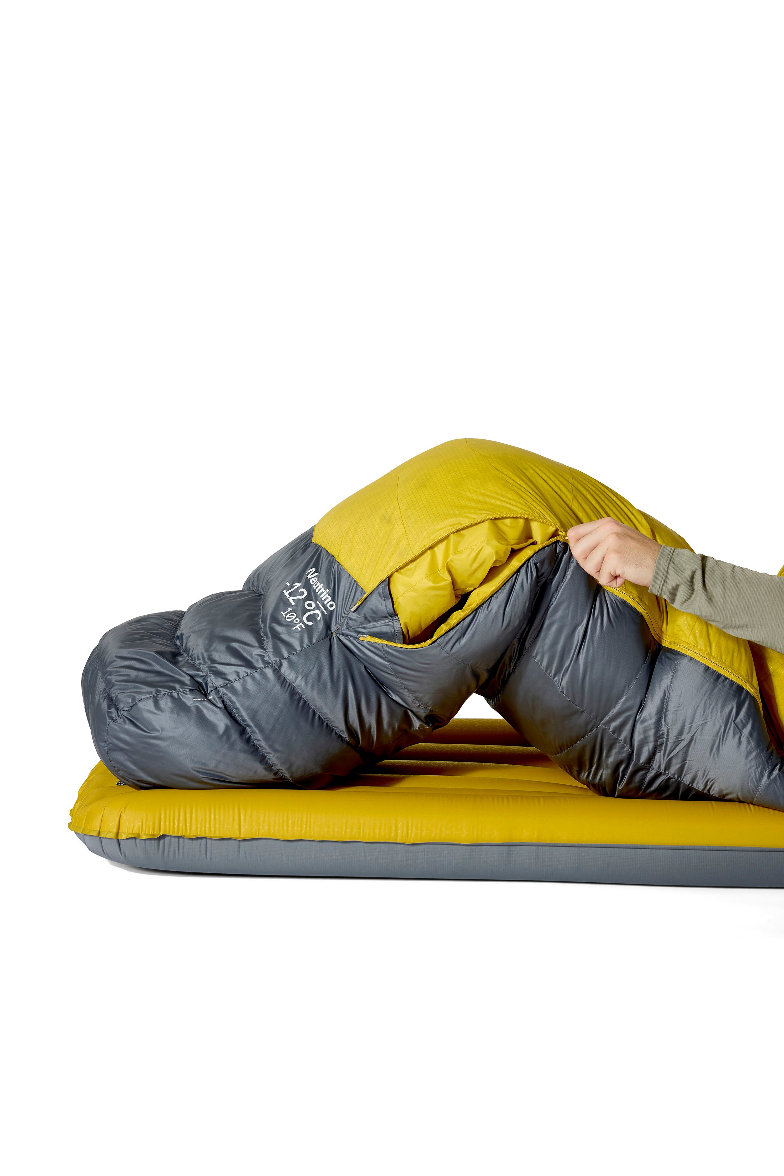 Neutrino -12°C Down Sleeping Bag - Yellow / Grey