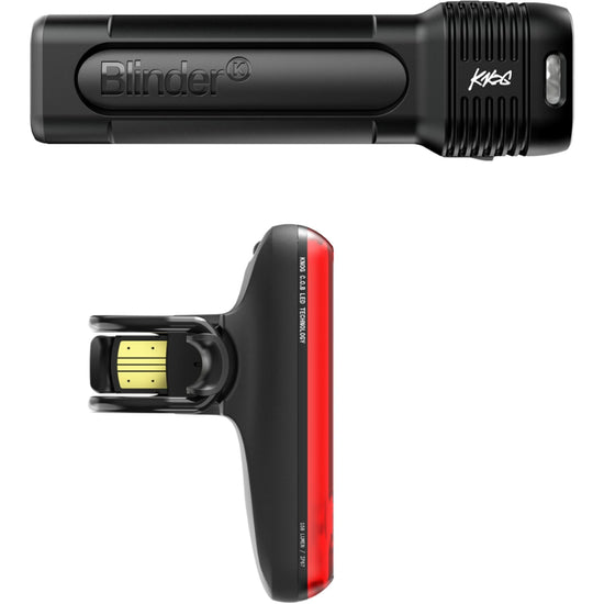 Blinder 1400 + R-150 Rear Bike Light Set - Black