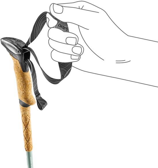 Makalu Lite Compact Walking Poles - Green