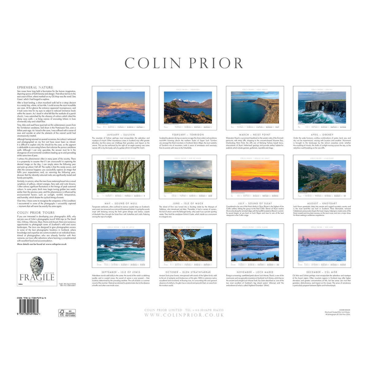 Scotland Wall 2026 Calendar