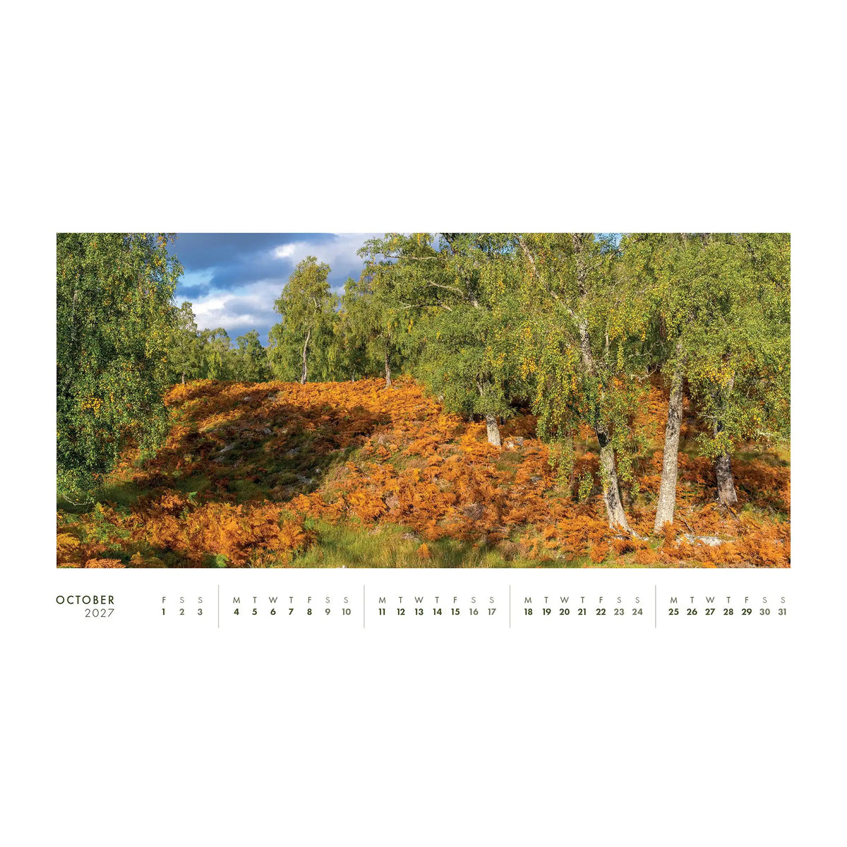 Scotland Desk 2027 Calendar