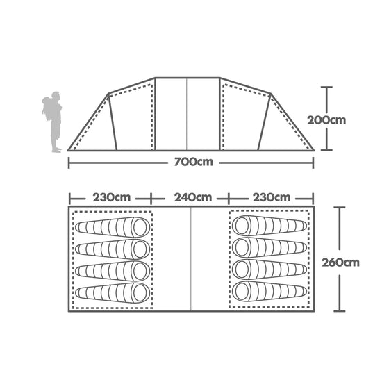 Sendero 8XL Tent - Green