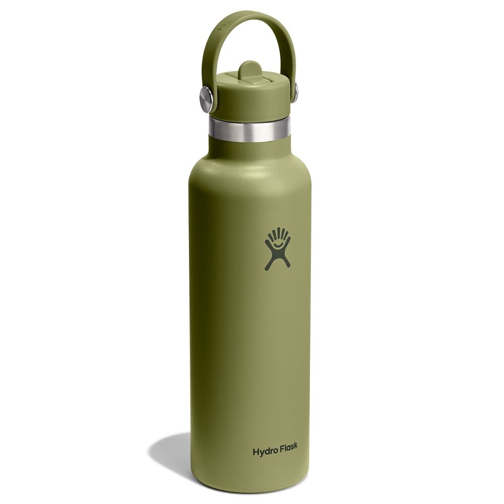 21oz Standard Mouth Flex Straw Water Bottle - Green