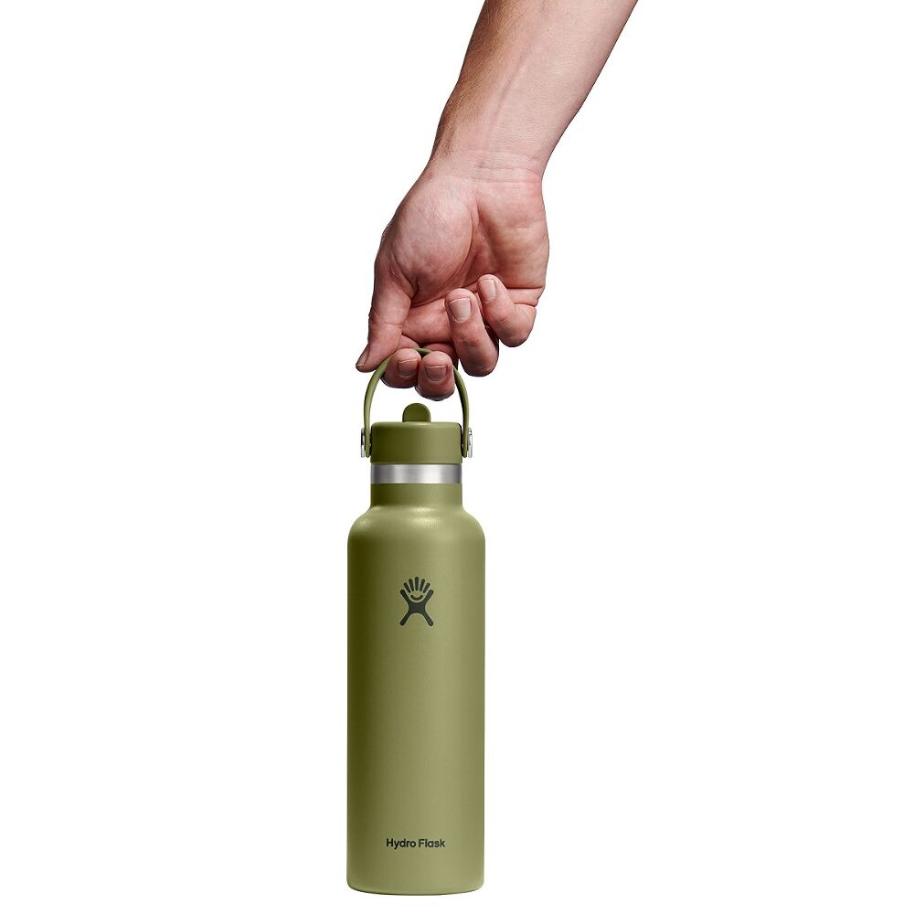 21oz Standard Mouth Flex Straw Water Bottle - Green