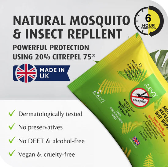Mosquito Repellent Wipes - 12 pack