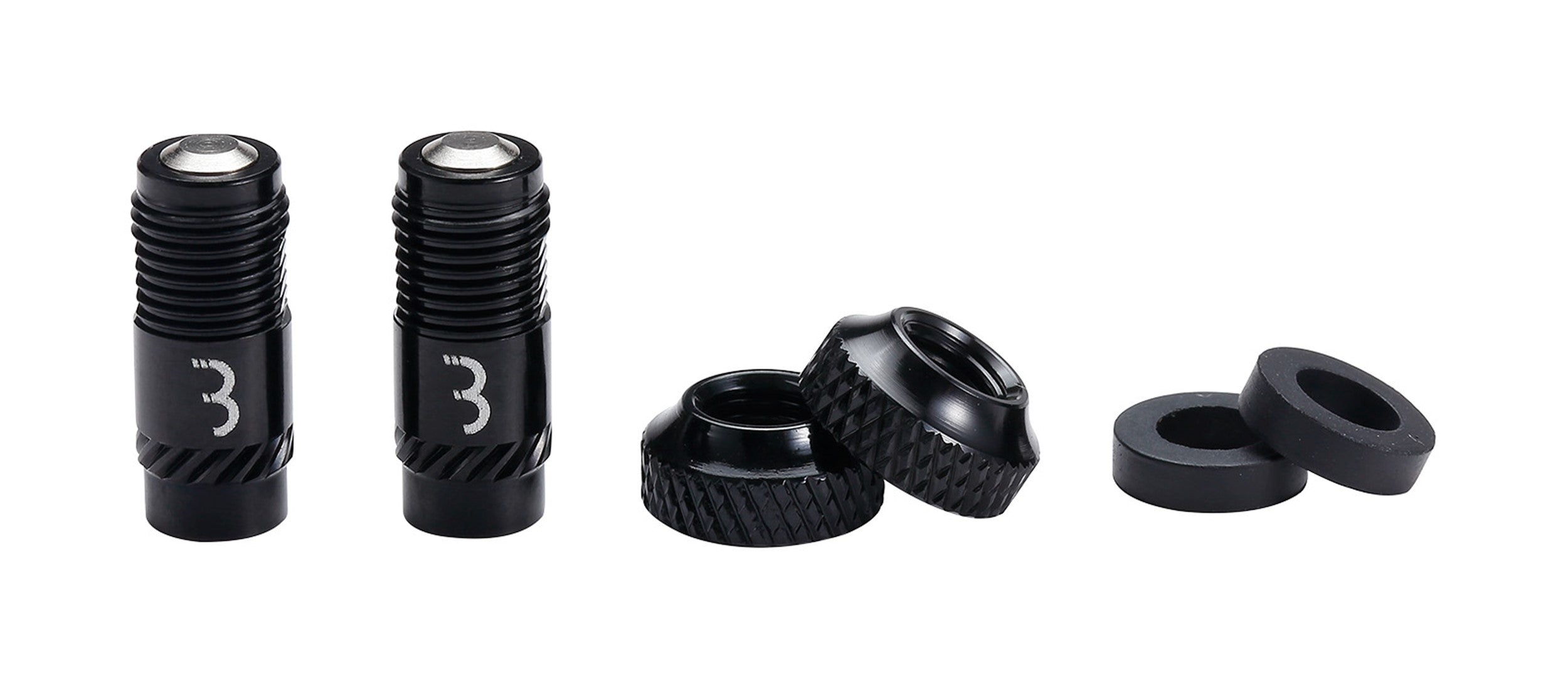 CoreCaps Valve Caps - 2 Pieces - Black