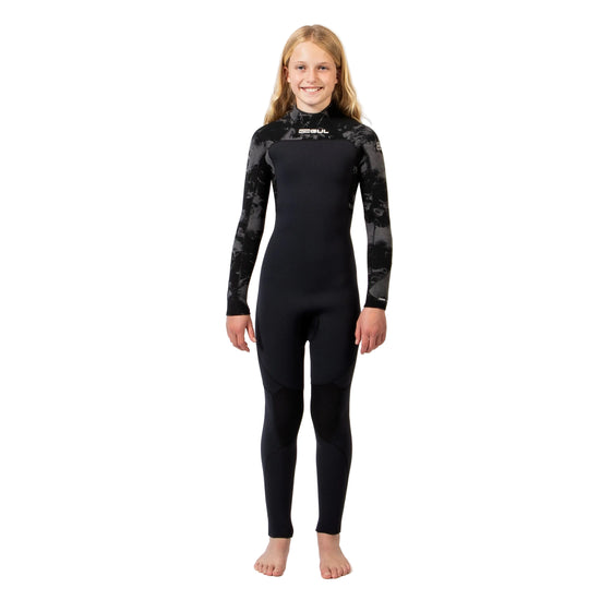 Kids' Flexor 5/4/3 Yulex Steamer Wetsuit - Black