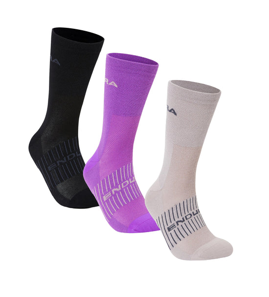 Women's Coolmax Race Socks - 3 Pack - Purple