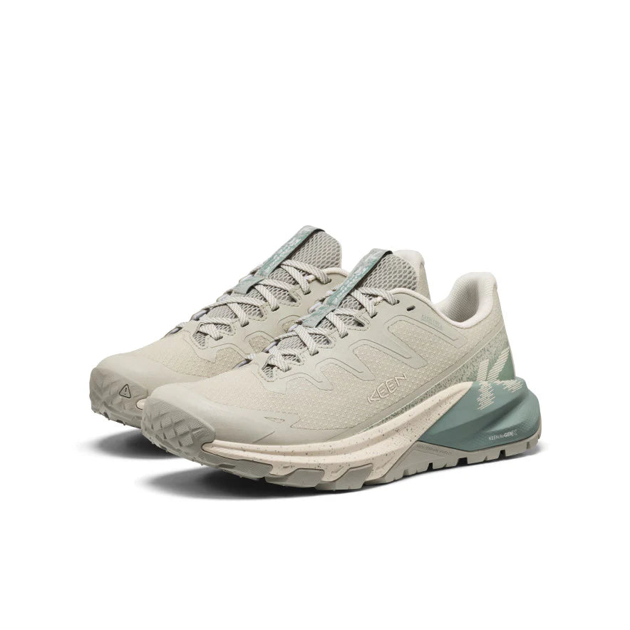 Women's Targhee Apex Waterproof Hiking Shoes - Cream / Blue