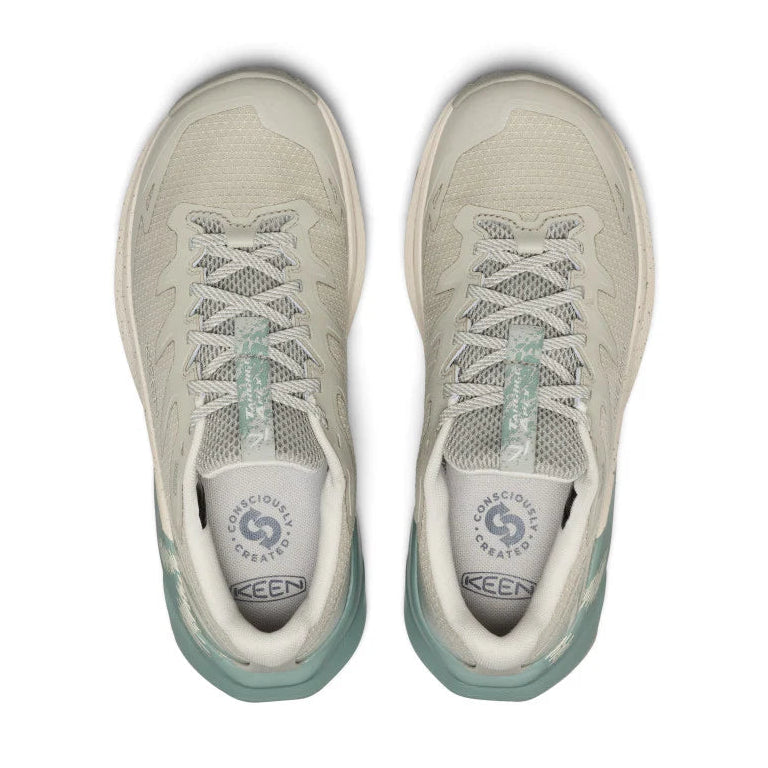 Women's Targhee Apex Waterproof Hiking Shoes - Cream / Blue
