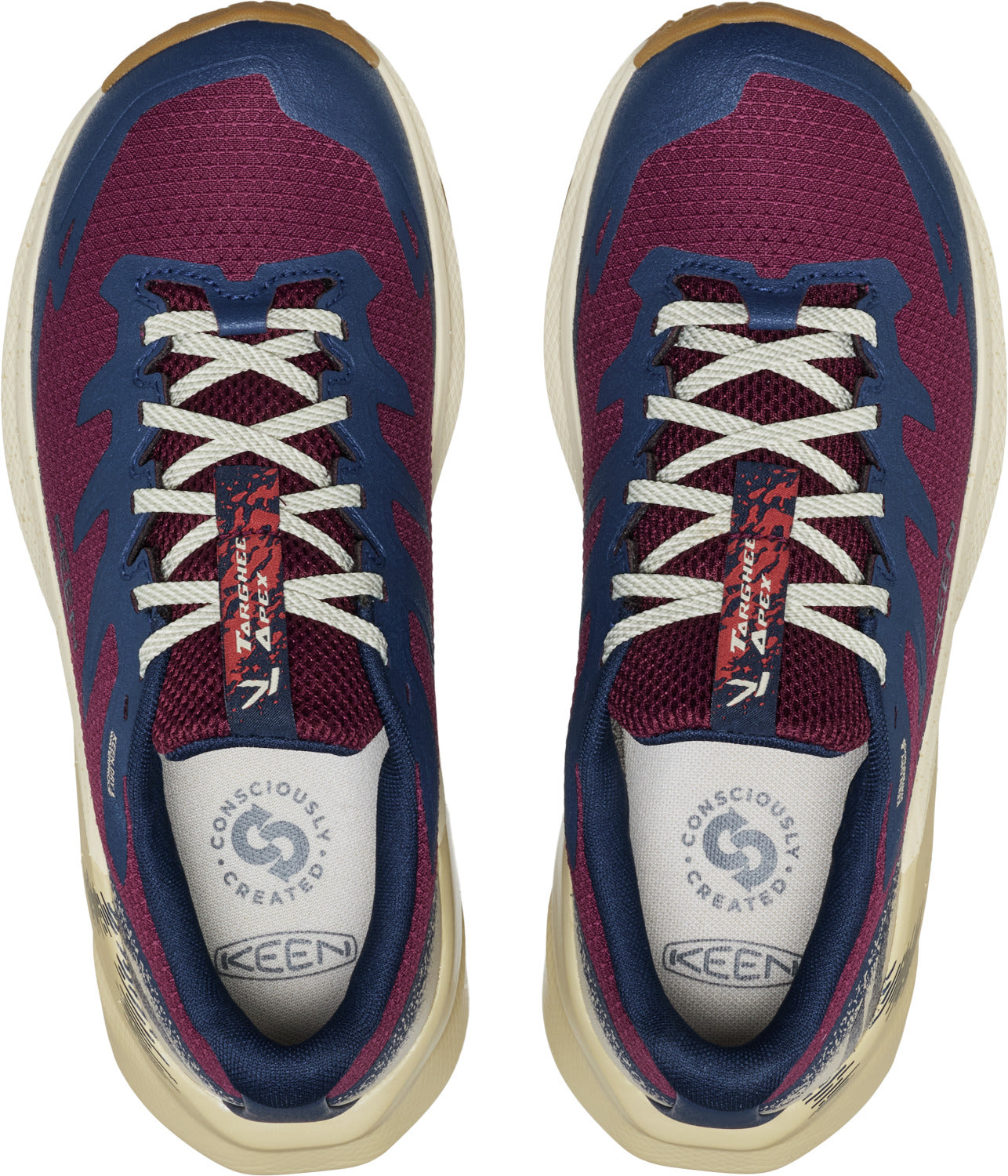 Women's Targhee Apex Waterproof Hiking Shoes - Red / Blue