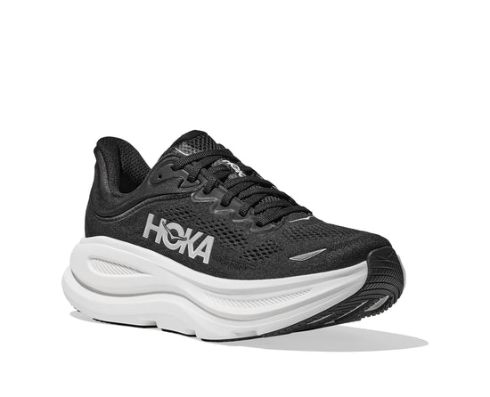Women's Bondi 9 Road Running Shoes - Black / White