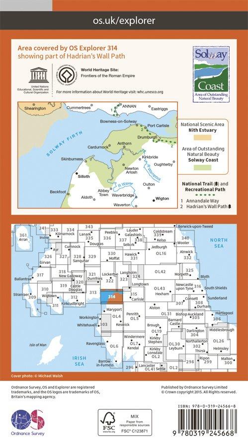 Explorer 314 1:25000 Solway Firth