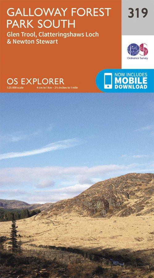 Explorer 319 1:25000 Galloway Forest Park South, Dumfries & Galloway