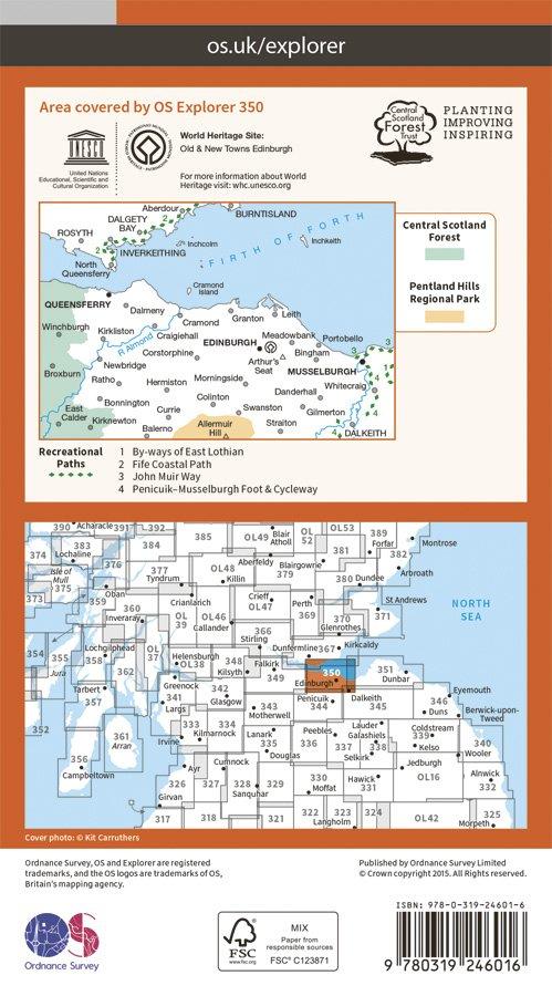 Explorer 350 1:25000 Edinburgh