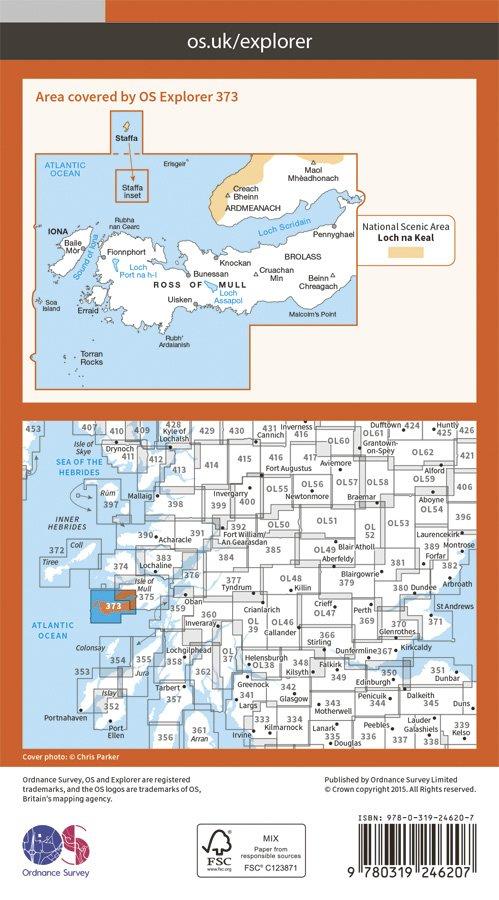 Explorer 373 1:25000 Iona, Staffa & Ross of Mull