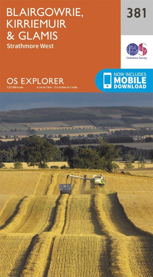 Explorer 381 1:25000 Blairgowrie, Kirriemuir & Glamis