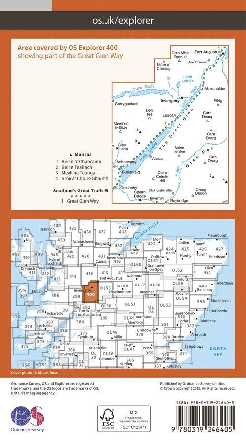 Explorer 400 1:25000 Loch Lochy & Glen Roy
