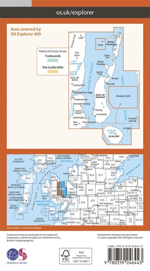 Explorer 409 1:25000 Raasay, Rona & Scalpay