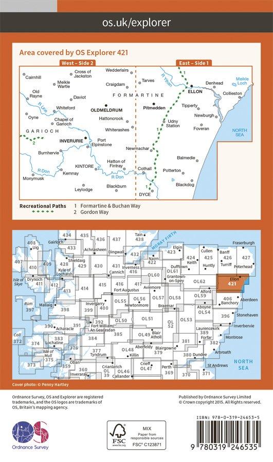 Explorer 421 1:25000 Ellon & Inverurie