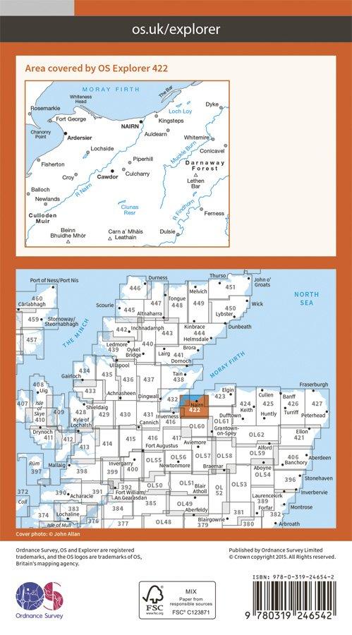Explorer 422 1:25000 Nairn & Cawdor