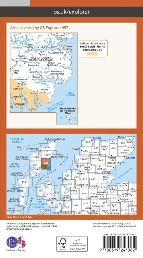 Explorer 457 1:25000 South East Lewis