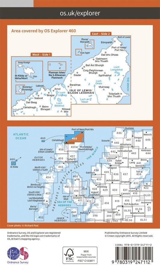 Explorer 460 1:25000 North Lewis, St Kilda and Flannan Isles