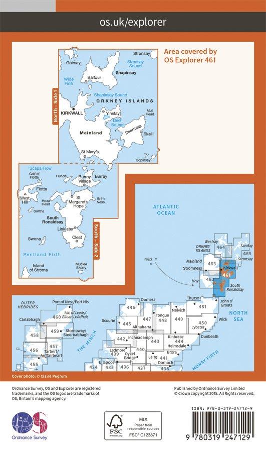 Explorer 462 1:25000 Orkney - Hoy, South Walls & Flotta