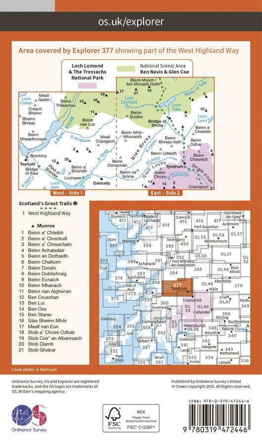 Explorer Active Laminate 377 Loch Etive & Glen Orchy