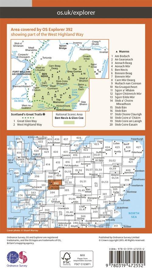 Explorer Active Laminate 392 Ben Nevis & Fort William