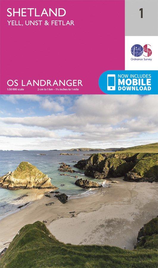 Landranger 01 1:50000 Shetland - Yell, Unst & Fetlar