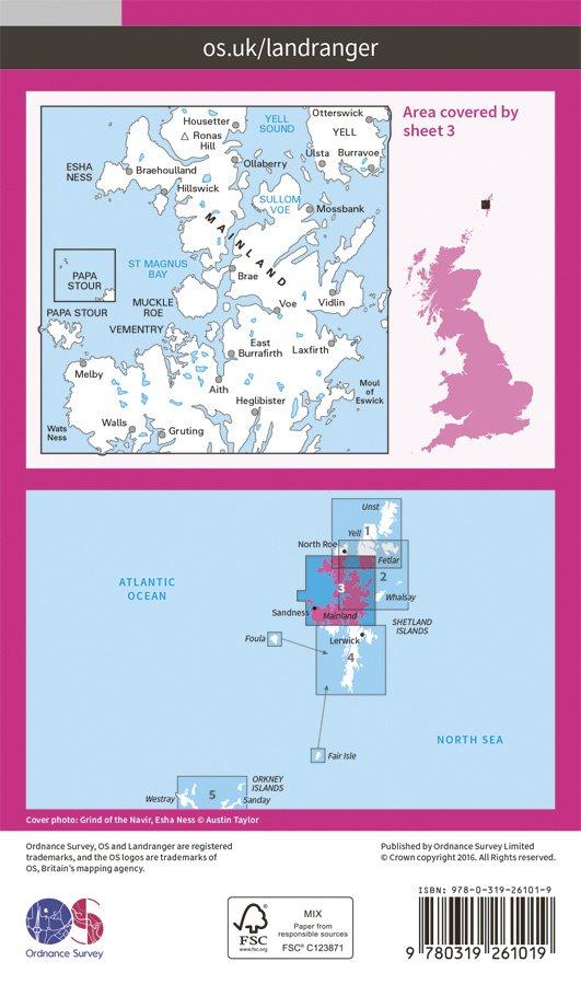 Landranger 03 1:50000 Shetland - North Mainland