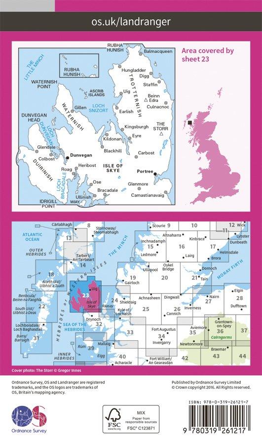Landranger 23 1:50000 North Skye