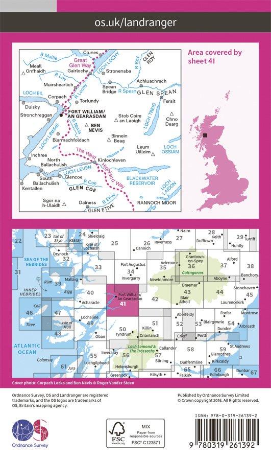 Landranger 41 1:50000 Ben Nevis