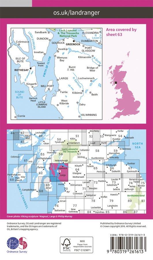 Landranger 63 1:50000 Firth of Clyde