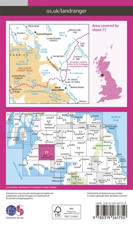 Landranger 77 1:50000 Dalmellington & New Galloway