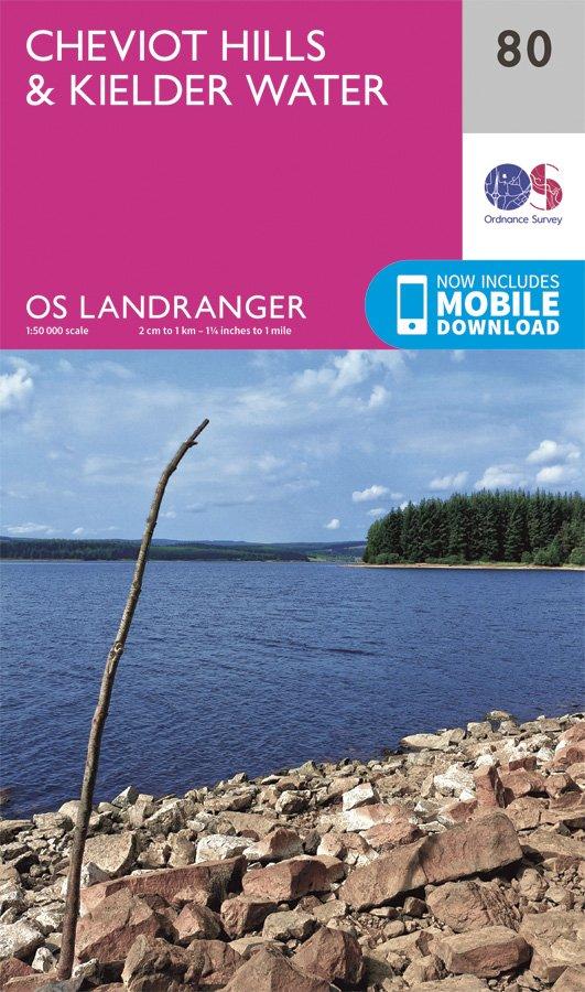 Landranger 80 1:50000 Cheviot Hills & Kielder Water