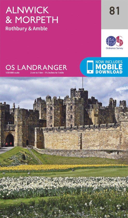 Landranger 81 1:50000 Alnwick & Morpeth, Northumbria
