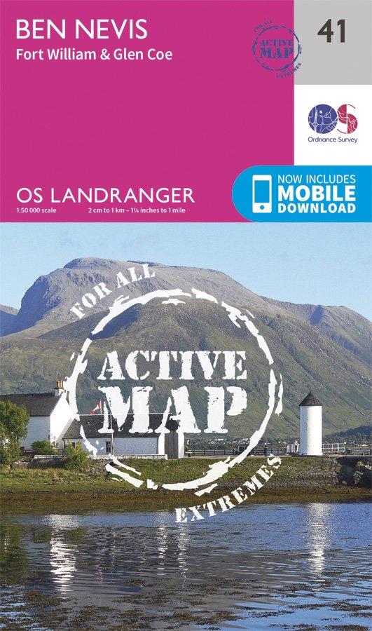 Landranger Active Laminate 41 1:50 000 Ben Nevis
