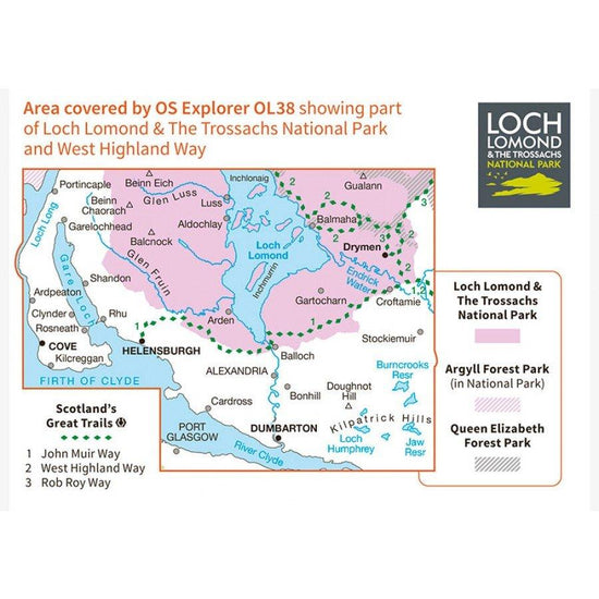Explorer OL38 Loch Lomond South Map
