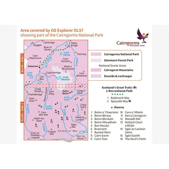Explorer OL57 Cairngorm & Aviemore Map