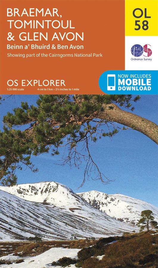 Explorer OL58 Braemar, Tomintoul & Glen Avon Map