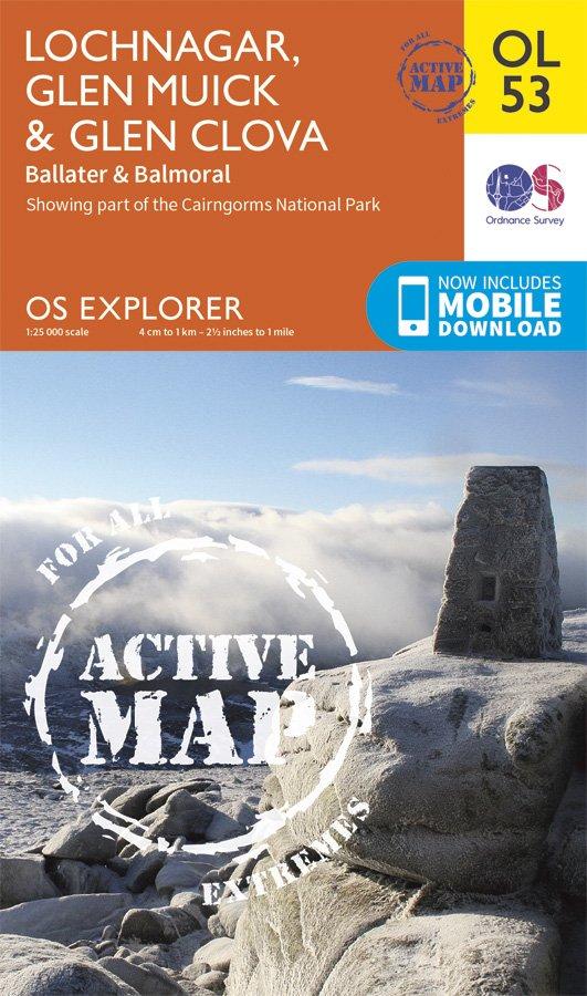 Lochnagar, Glen Muick & Glen Clova Map
